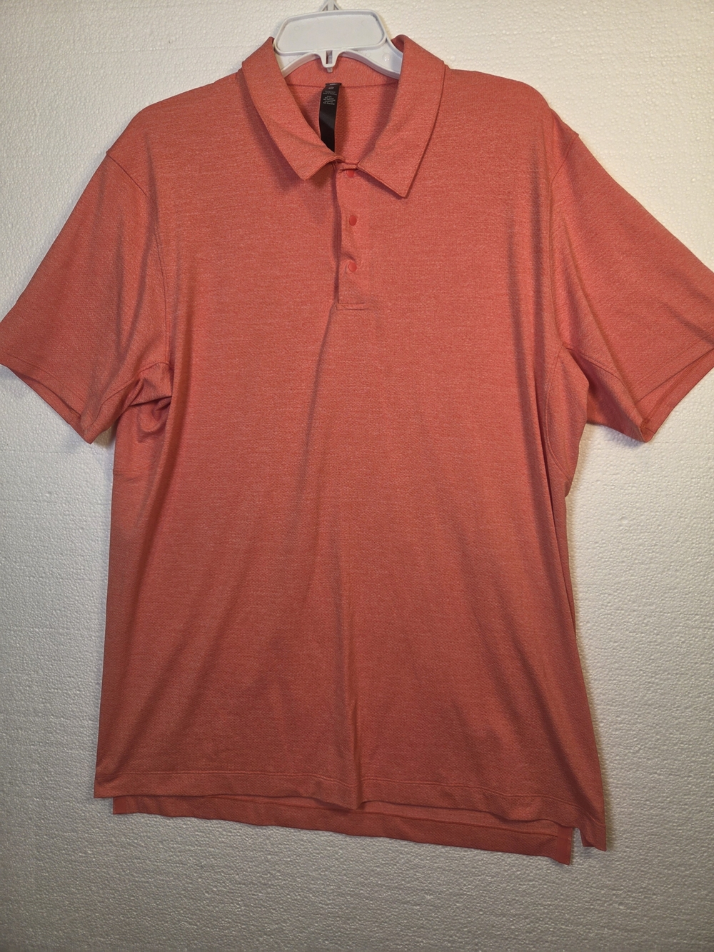 lululemon Polo Shirt Men's  Burnt Orange Size L Nylon, Poyester , Elastane